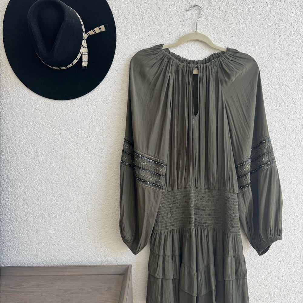 Elegant Olive Green Dress